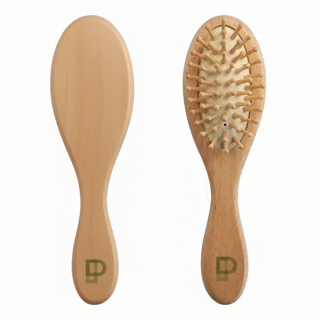 Natural Soft Goat Hair Brush Set with Wooden Handle