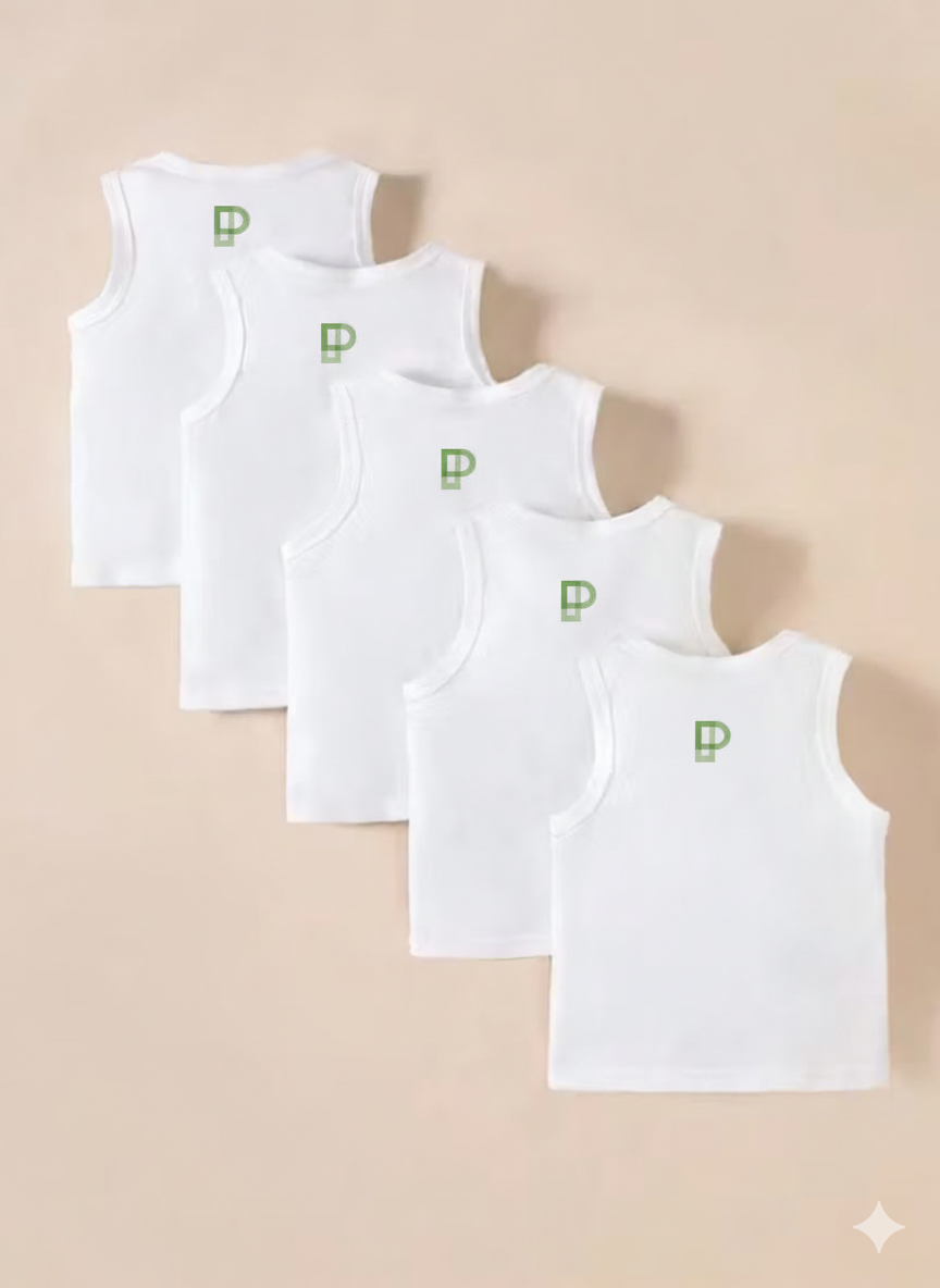 5pcs Girls' Knit Tank Tops